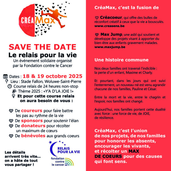 Don pour soutenir l'équipe CréaMax au relais pour la vie - Fondation contre le Cancer – Image 2